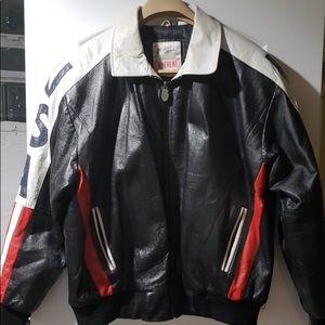 American Flag Leather Jacket
